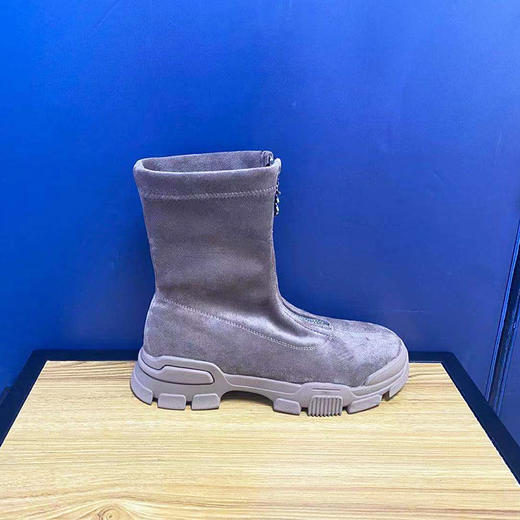 2019秋季新款豪行真皮舒适休闲女鞋29396935时尚中筒单靴女靴正品 商品图0