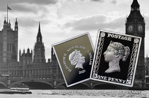 邮票诞生180周年黑便士纪念币 商品图0