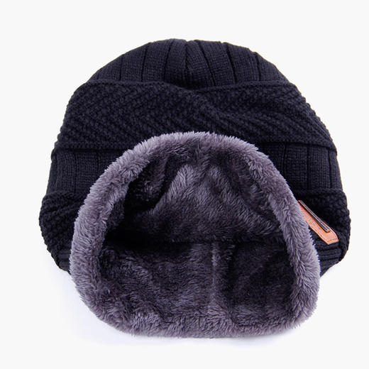 【情侣款韩版潮帽】毛线帽子男女款秋冬季加绒针织帽套头帽围脖套装护耳保暖帽男女通用 商品图2