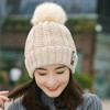 【韩版时尚毛球帽】冬季潮ins时尚百搭毛球帽加厚护耳骑车保暖针织帽 商品缩略图8