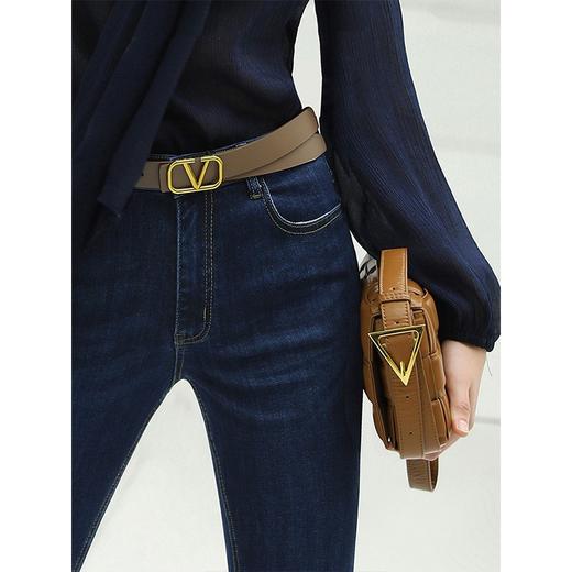 COCOBELLA【瑕疵】 高腰水洗牛仔裤女拖地大长腿喇叭裤PT806 商品图2