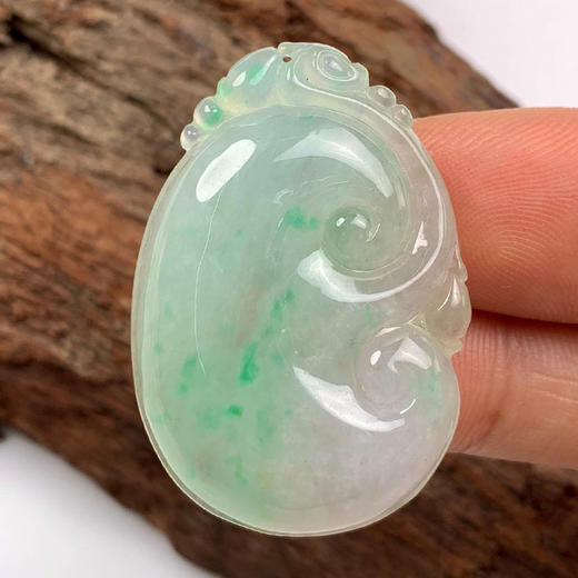 派瑞翡翠 翡翠挂件 糯种 飘翠 商品图2