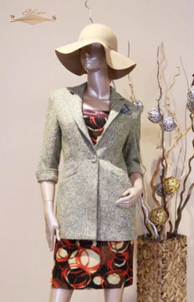 【特惠】YIQU |“闲庭漫步”西装上衣（森黄·含35%羊毛）