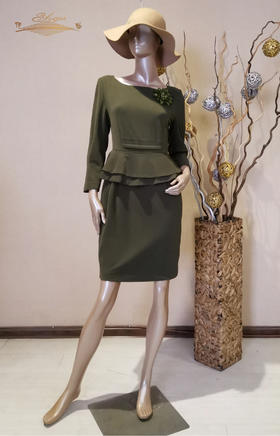 【特惠】YIQU |“守候”连身裙（绿地色）