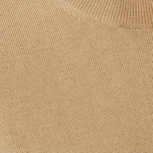 【二】BURBERRY 博柏利 女士驼色美利奴羊毛短袖毛衫 卡其色 8010592 A1420 商品图4