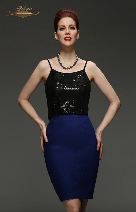 YIQU |“暧昧”吊带衣（亮黑） 商品图0