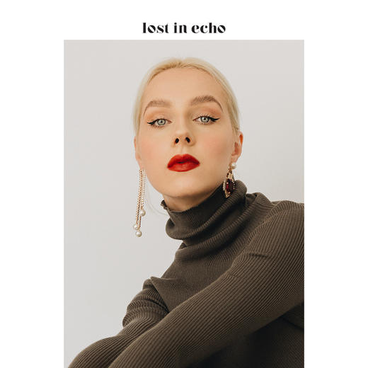 lost in echo 原创设计师品牌 KATE红宝锆石流苏AB款耳环 商品图2