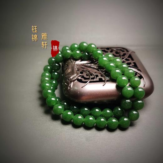 和田玉 碧玉珠串 商品图0
