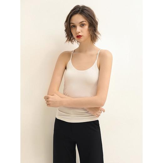 简约纯色吊带女舒适内搭后背交叉带打底背心DA37 商品图2