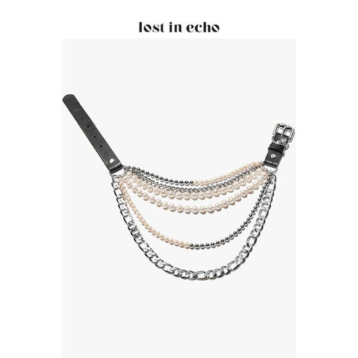 lost in echo 周笔畅同款 设计师 OTA珍珠金属链条混搭chocker 商品图2