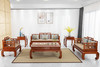 红桥红  家具严选  缅甸花梨（大果紫檀）  【嵌云石 梳背沙发 123 六件套】 商品缩略图2