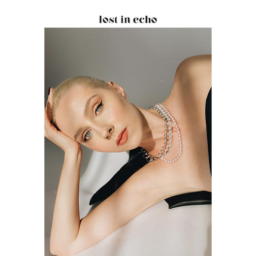 lost in echo 设计师 AIKO彩珠锆石三层项链 商品图0