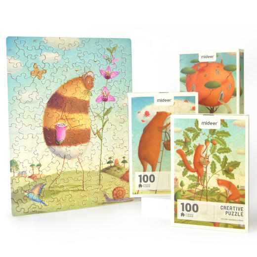 弥鹿 mideer，创想拼图100片—圆顶帽蜜蜂 商品图4