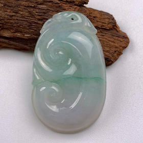 派瑞翡翠 翡翠挂件 糯种 春带彩