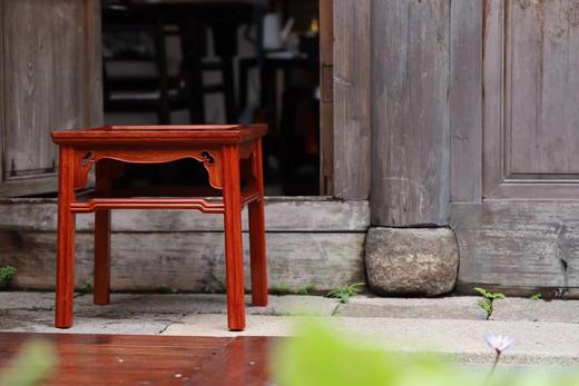 红桥红  家具严选  缅甸花梨（大果紫檀）  【38 瓜棱腿 方凳】 商品图1