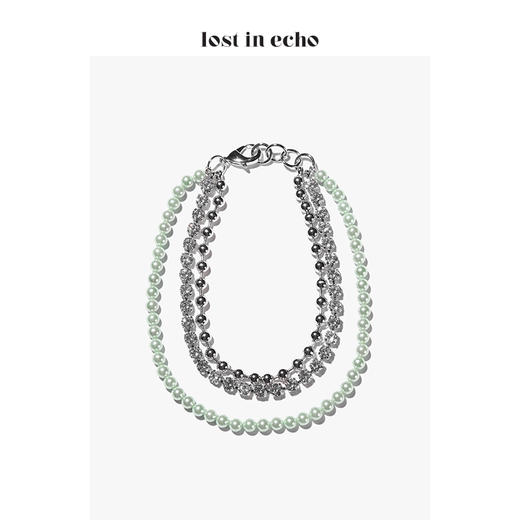 lost in echo 设计师 AIKO彩珠锆石三层项链 商品图6