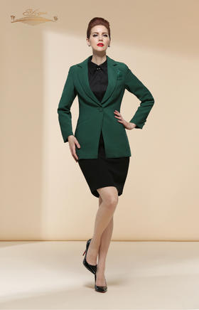 【特惠】YIQU |“闲庭漫步”西装上衣（墨绿）P