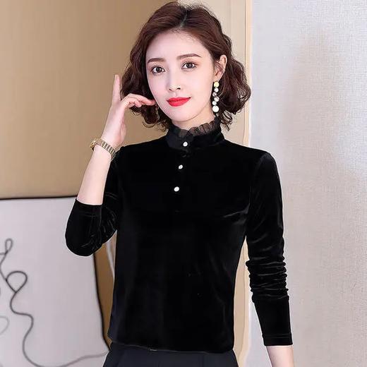 TR-6892时尚金丝绒打底衫 商品图4