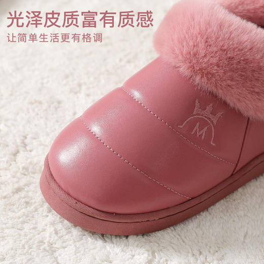 PDD-FLJ201128新款冬季防水防滑厚底情侣包跟皮面棉鞋TZF 商品图3