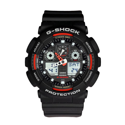 品牌授权全国联保casio卡西欧gshock防水运动经典黑红男手表ga1001a4