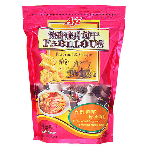 KJ Aji尼西亚惊奇脆片苏打饼干200g*6种口味咸味梳打 蔬菜味泡菜起士早餐 商品图4