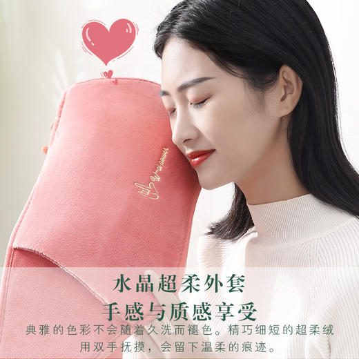 【暖手+护腰二合一】防爆加绒热水袋充电式暖宝宝 可爱毛绒女敷暖肚子暖手宝 商品图1