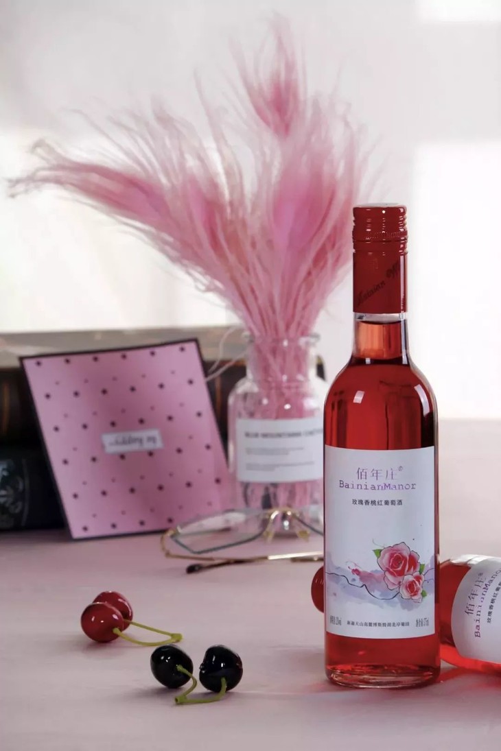 佰年庄玫瑰香桃红葡萄酒直播商品