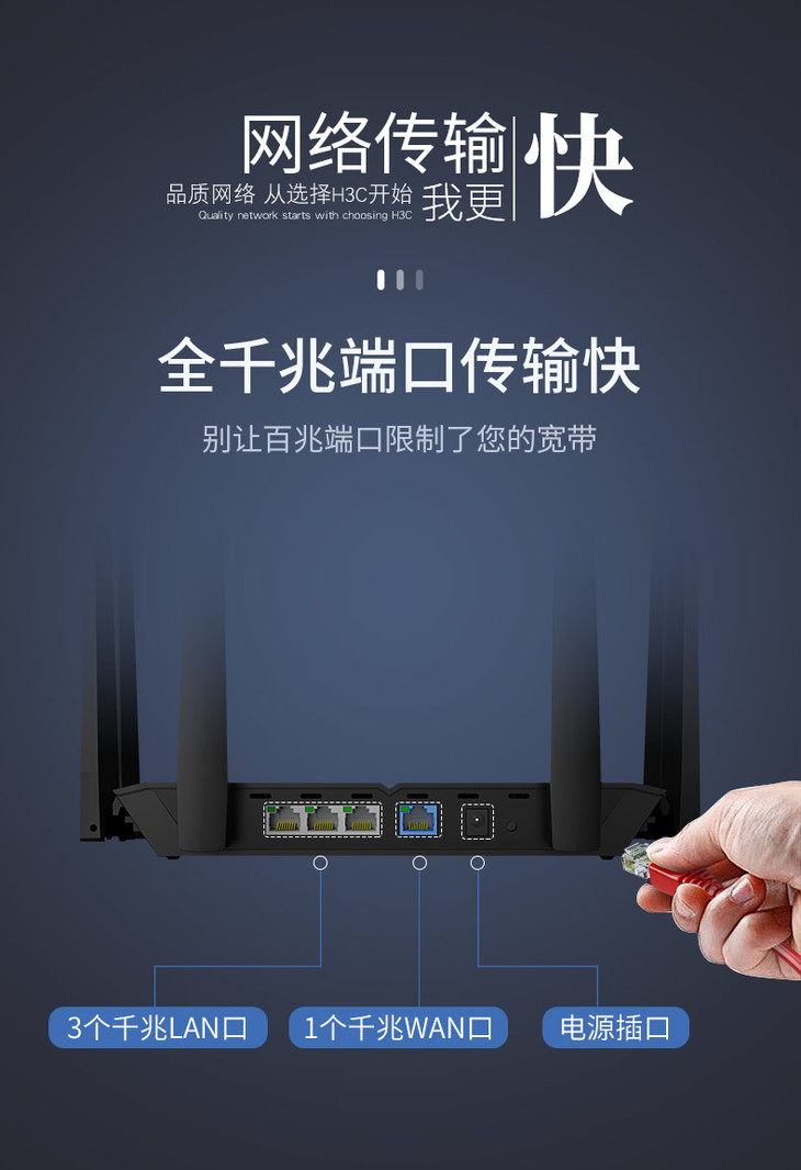 同城快送华三路由器r300千兆版
