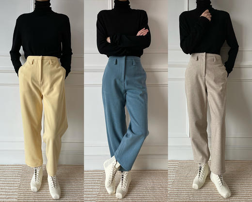 HIDEMI 秋冬叠穿基础必入/美利奴羊毛薄款高领毛衣 商品图6