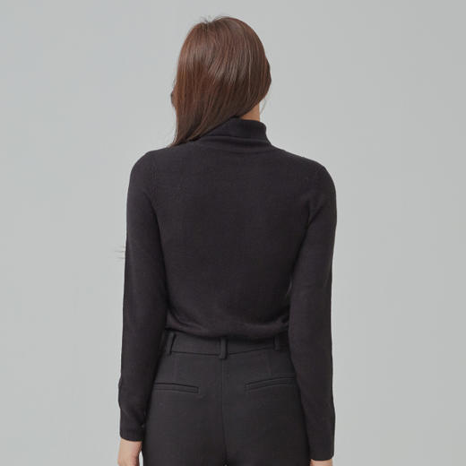 韩国MIXXO简约百搭高领基础款毛衣纯色JPY带授权招加盟代理 商品图2