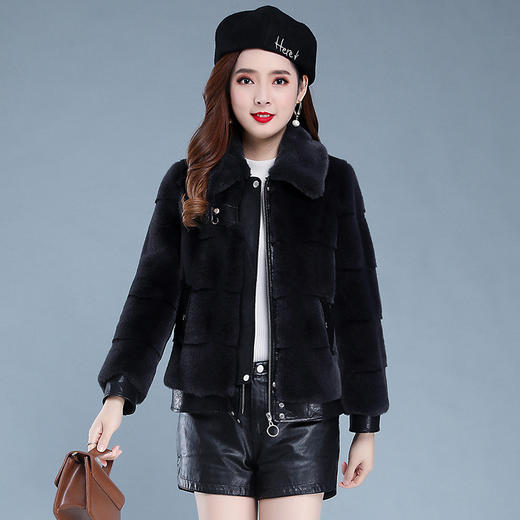 ywe xyqa599时尚气质短款修身显瘦貂绒外套