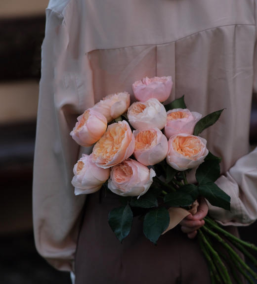 预售！朱丽叶玫瑰【我不介意你是荆棘，倘若你是玫瑰】简小姐精选 国产奥斯汀花园玫瑰 温柔奶油橙色 朱丽叶玫瑰 10枝 发货时间不定（有花就发）2束包邮 商品图10