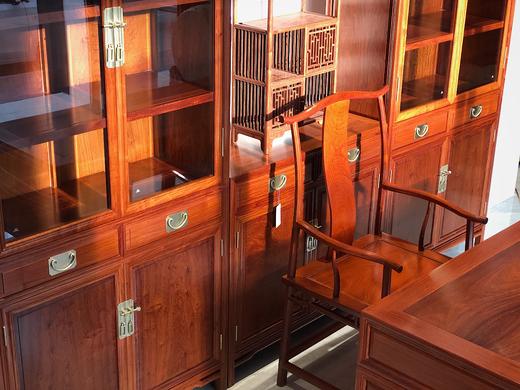 红桥红  家具严选  缅甸花梨（大果紫檀）  【书房六件套】 商品图7