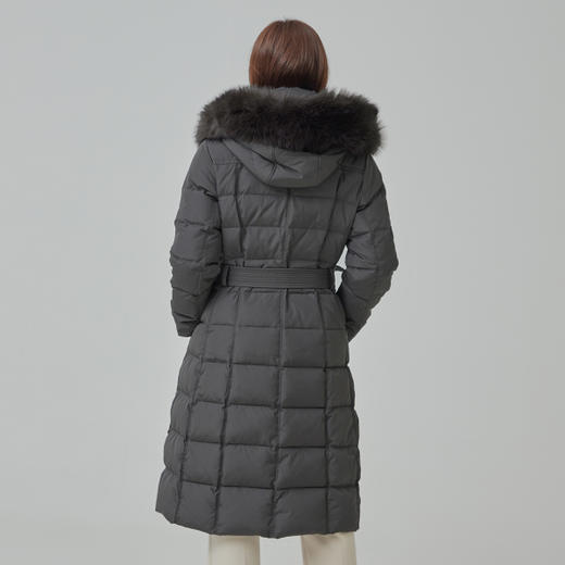 韩国MIXXO冬季人造皮草风帽腰带羽绒服JPY带授权招加盟代理 商品图2