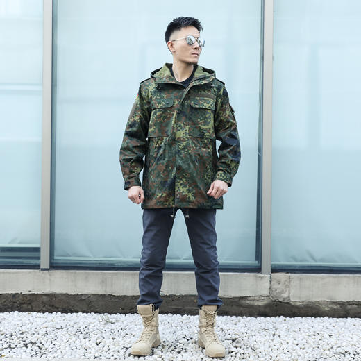 德国公发德斑丛林迷彩parka防风大衣