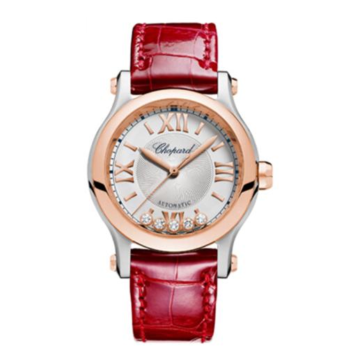 萧邦 Chopard HAPPY SPORT系列女表 自动上链机械女表 红色表带 278573-6013 商品图0