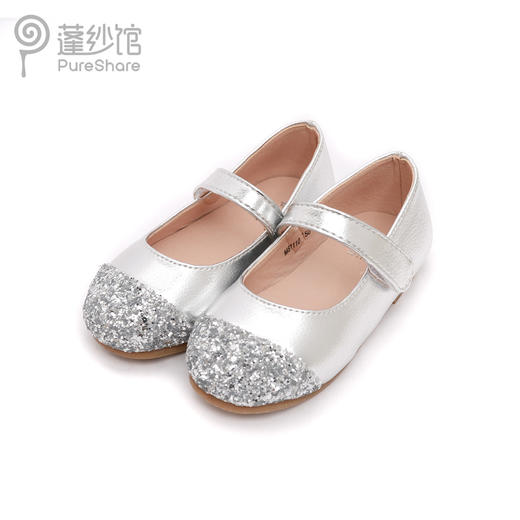 非质量问题不退换哦~pureshare 女童公主鞋新款亮片软底可爱软底宝宝儿童单鞋-水晶软底公主鞋 商品图0