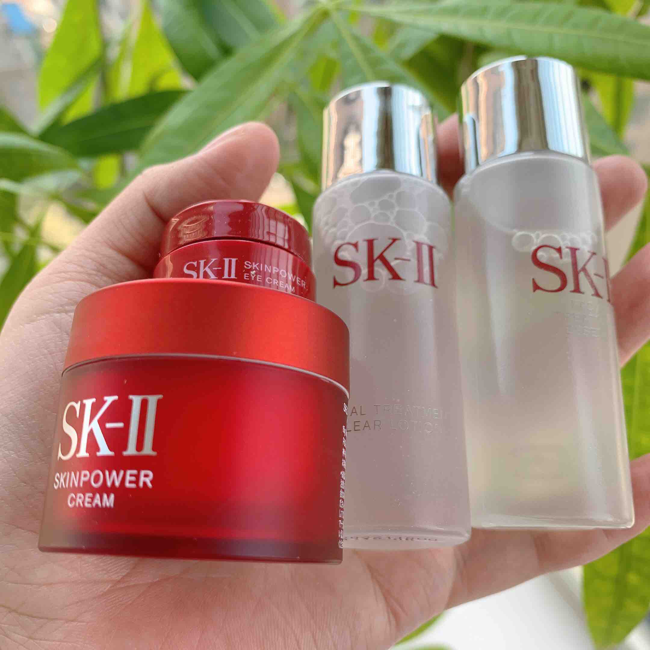 日本本土sk2神仙水30ml清莹露30ml大红瓶面霜15g眼霜25g小鸟套盒