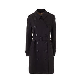 BURBERRY 巴宝莉 女士肯辛顿版型 – 中长款 Heritage Trench 束腰风衣 黑色 8027934 A1189