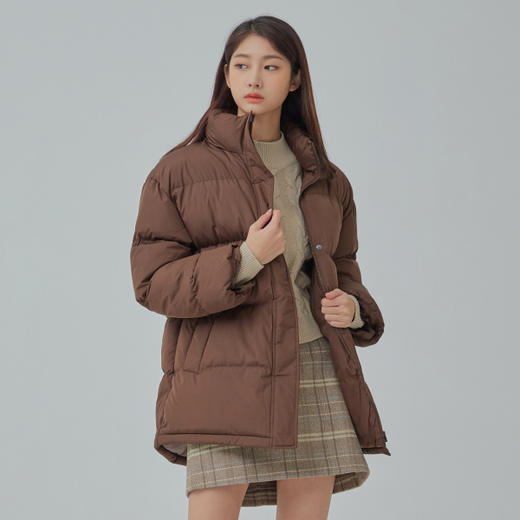 韩国MIXXO冬季高领中长夹心短款羽绒服纯色JPY带授权招加盟代理 商品图1