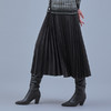 韩国MIXXO百搭经典A字百褶长裙纯色秋冬JPY带授权招加盟代理 商品缩略图3