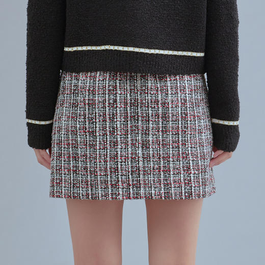 韩国MIXXO秋冬小香风套装粗花呢迷你裙短裙JPY带授权招加盟代理 商品图3