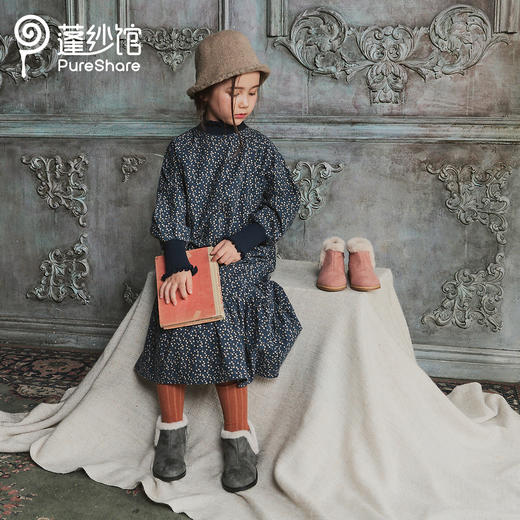 非质量问题不退换哦~pureshare 女童筒靴冬季新款加厚毛绒可爱儿童短靴棉靴雪地靴-儿童加绒棉鞋 商品图2