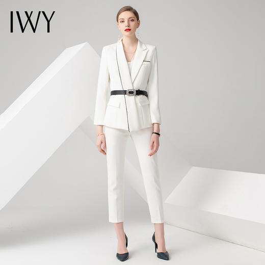 IWY/白色长袖西装长裤套装CP10328 商品图4