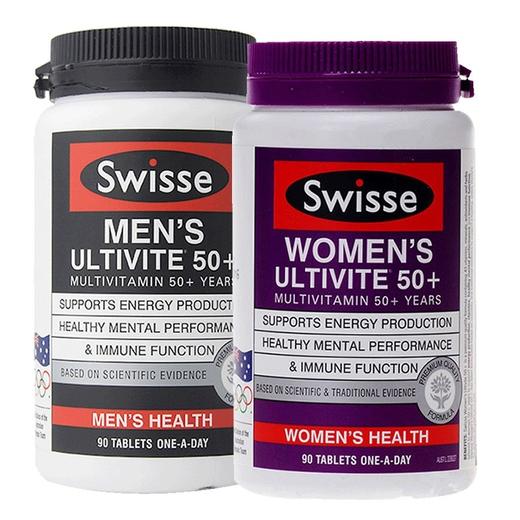 现货~澳洲Swisse50+岁以上中老年男士女士复合维生素片老人综合90粒 商品图0