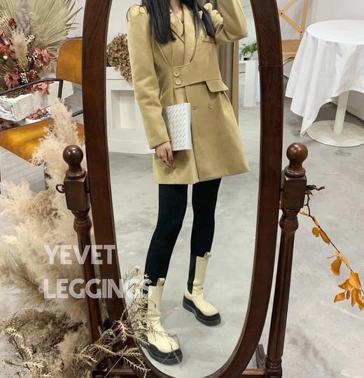 百搭美腿 显高10cm」YEVET鲨皮纹路小脚百搭皮裤 瘦腿塑形 3D提臀 贴身不掉档 防水透气裤子 保暖 厚薄 拉升大长腿打底裤 商品图8