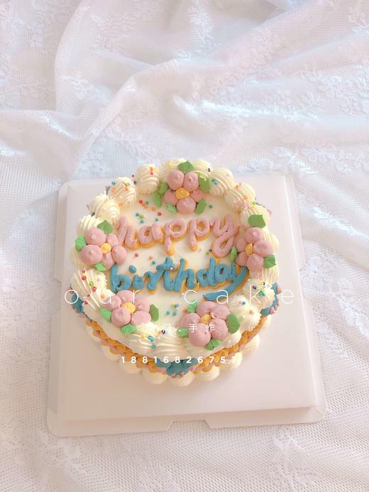 小清新复古小花蛋糕-低糖处理无添加 商品图1