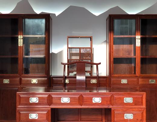 红桥红  家具严选  缅甸花梨（大果紫檀）  【书房六件套】 商品图5