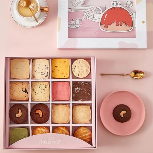 雅觅 曲奇饼干悦动滋味礼盒640g（20g*32） 独立包装 办公室休闲零食早餐茶点心 送礼佳品 商品图3