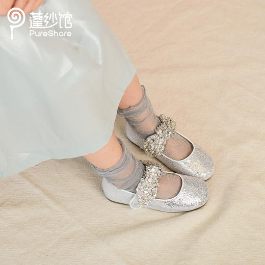pureshare 女童单鞋新款秋冬蝴蝶结可爱气质软底儿童公主鞋-蝴蝶结公主鞋 商品图2